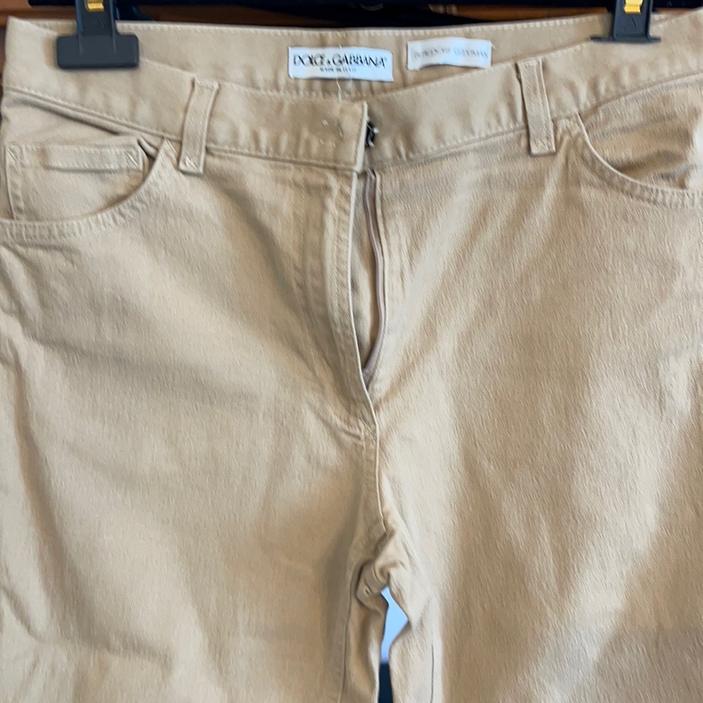 Cropped dolce and gabbana tan jeans